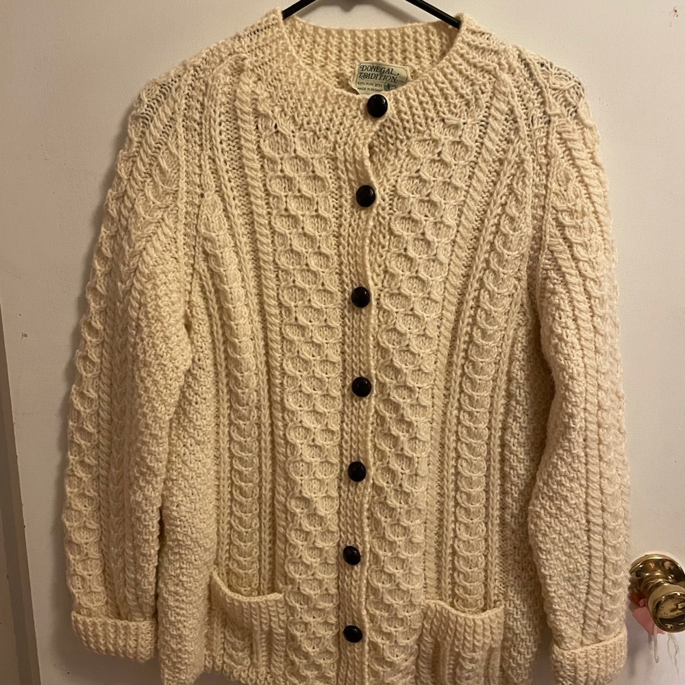 Vintage Wool Cable Knit Cardigan
